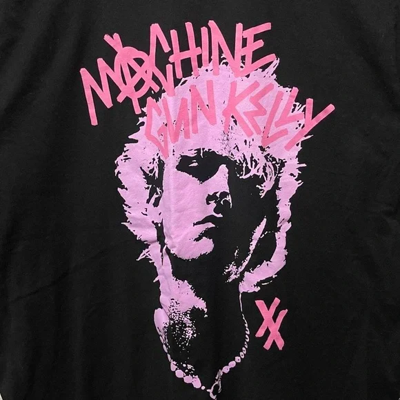 Machine Gun Kelly graphic short sleeve crewneck tour rap concert tee t-shirt top - Picture 2 of 5